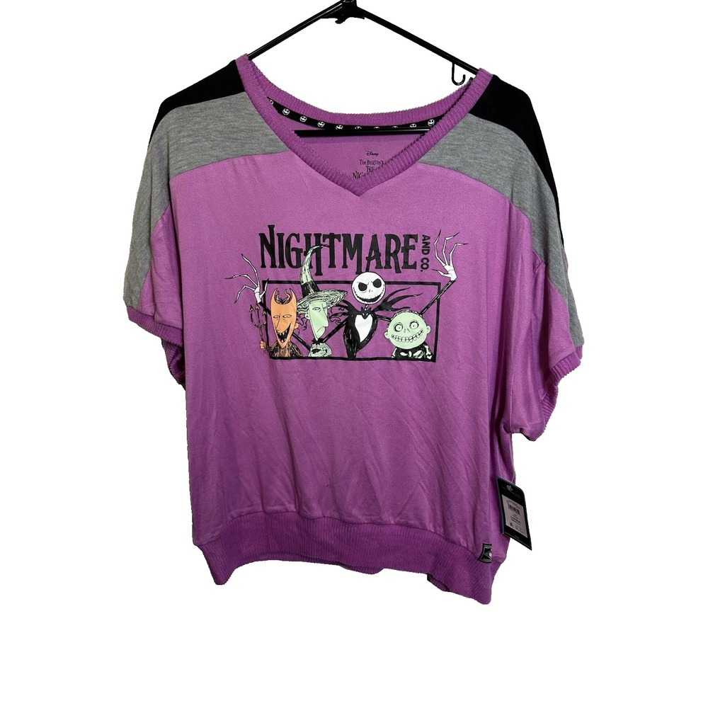 disney nightmare before christmas short sleeve‎ shirt size large 12 14